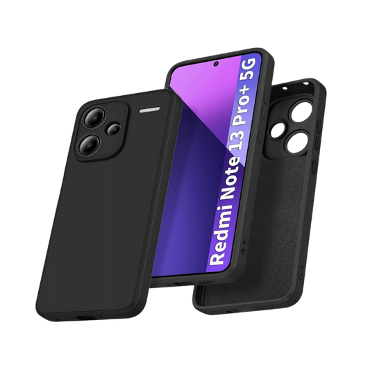 Silikonski ovitek "Matte Black" za Xiaomi Redmi Note 13 Pro Plus 5G – Infostyle – Črna / Silikon