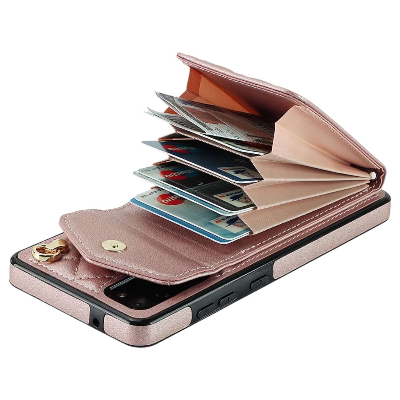 Kožna futrola s novčanikom i vezicom za Samsung Galaxy S20 FE – roza torbica