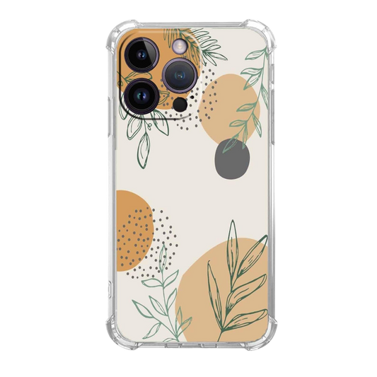 Ovitek za telefon "Green Leaf" za iPhone 11 – Infostyle – Bež / TPU silikon