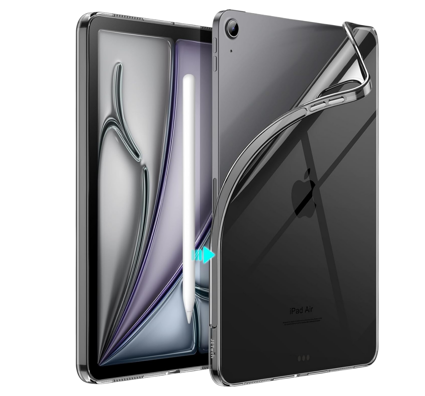 Ovitek ''JETech'' za iPad Air 11" M2/M3 (2024/2025), iPad Air 5/4 (2022/2020 5./4. gen.10,9") – Črna / Poliuretan + Poli