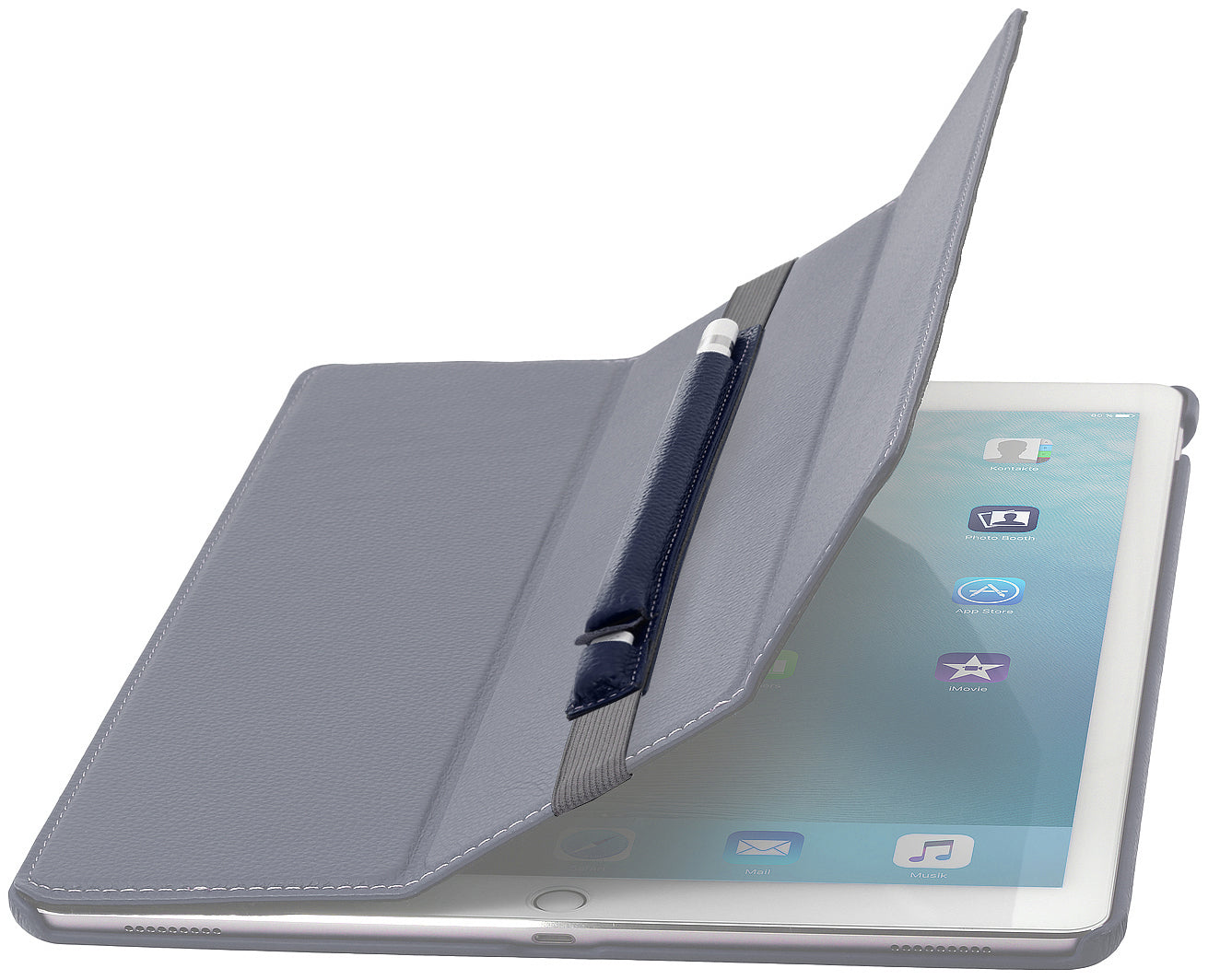 StilGut držalo za Apple Pencil za iPad Pro 12,9” – usnjeno držalo s predalom za USB adapter