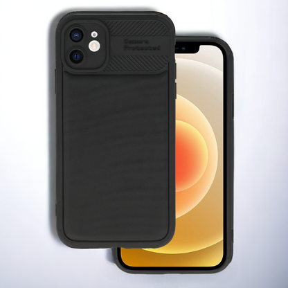 Silikonski ovitek "Camera Protected" za iPhone 11 Pro Max - črna – Infostyle – Črna / TPU silikon
