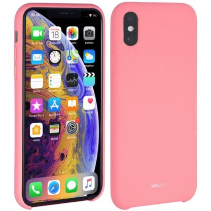 Silikonski ovitek "StilGut" za iPhone XS Max, roza