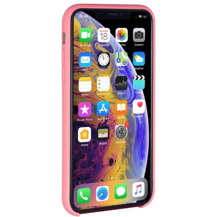 Silikonski ovitek "StilGut" za iPhone XS Max, roza