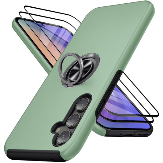 JAME ovitek s 2× zaščitnim steklom za Samsung Galaxy A54 5G v alpine zeleni barvi