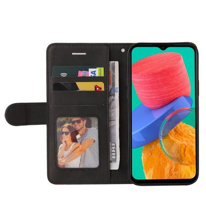 Preklopna torbica za Samsung Galaxy M33 5G iz umetnega usnja – črna