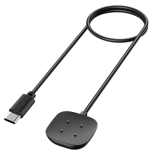 Polnilni kabel za uro "Mugust" Fitbit Sense/Sense 2, 50cm – Črna