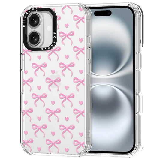 MOSNOVO ovitek za iPhone 16 Plus Bowtiful Love zaščitni ovitek z motivom pentelj