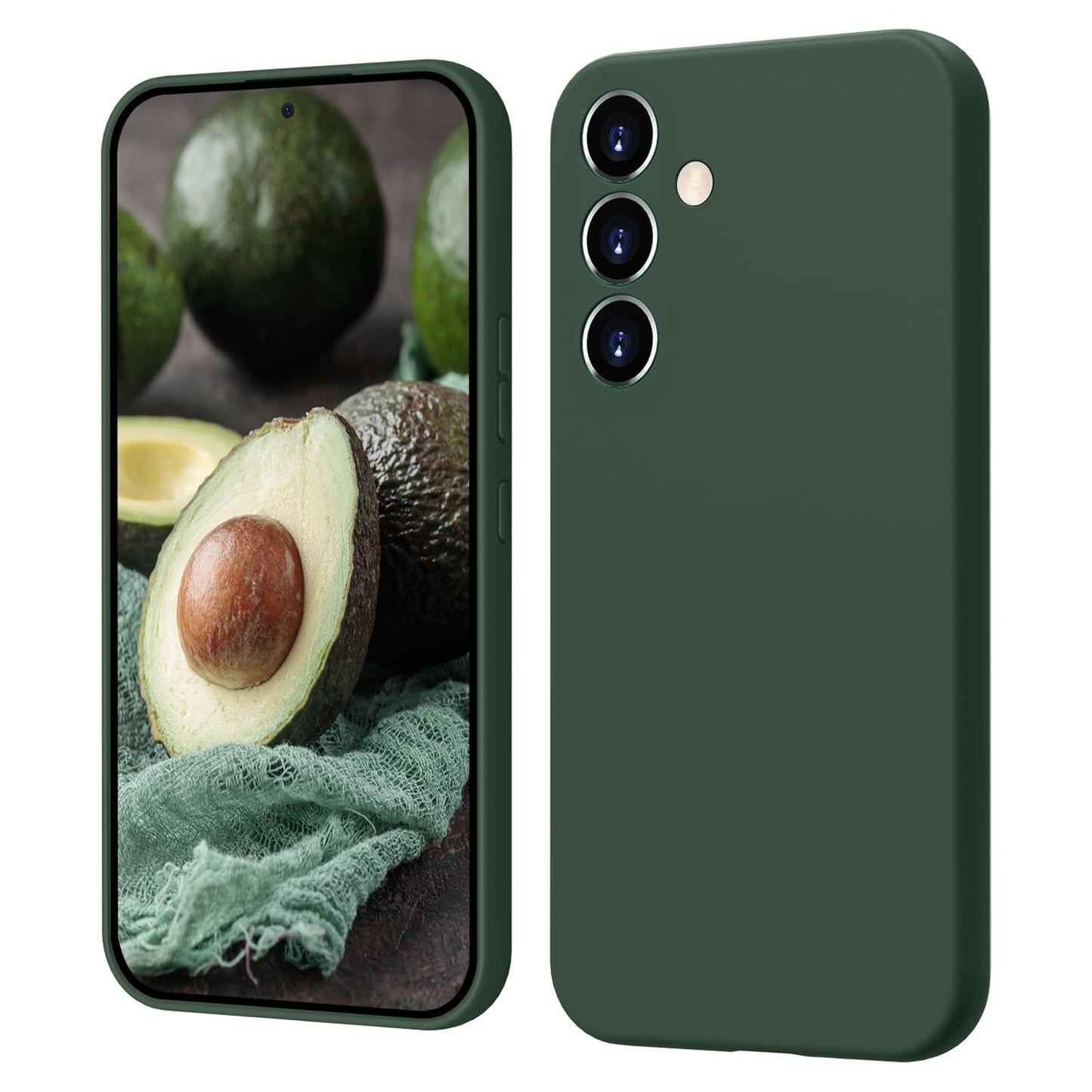 ElestBela silikonska maskica za Samsung Galaxy S24 Plus 5G – tamno zelena tanka maskica