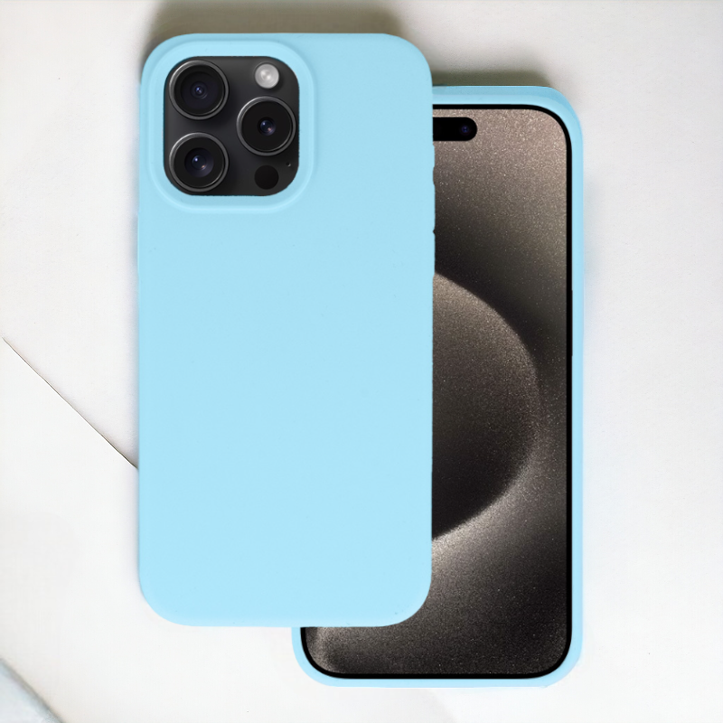 Silikonski ovitek "Soft Lite" za iPhone 15 Pro – Infostyle – Črna / Silikon