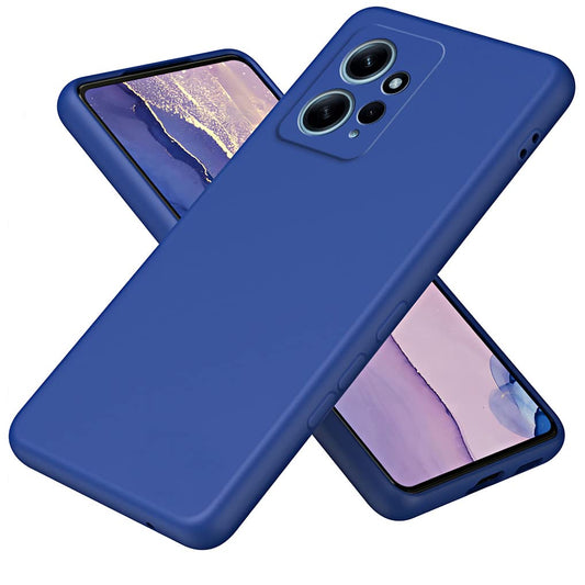 SEAHAI silikonska maska za Xiaomi Redmi Note 12 4G – plava, tekući silikon