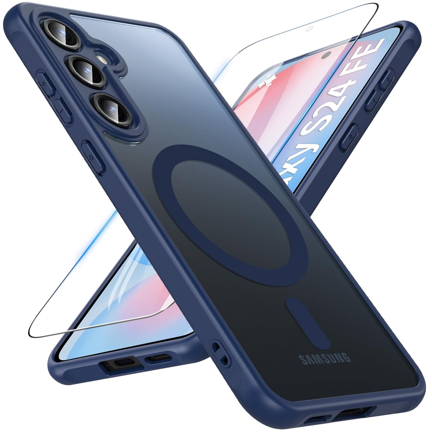 Magnetska torbica za Samsung Galaxy S24 FE – 9H staklo, MagSafe