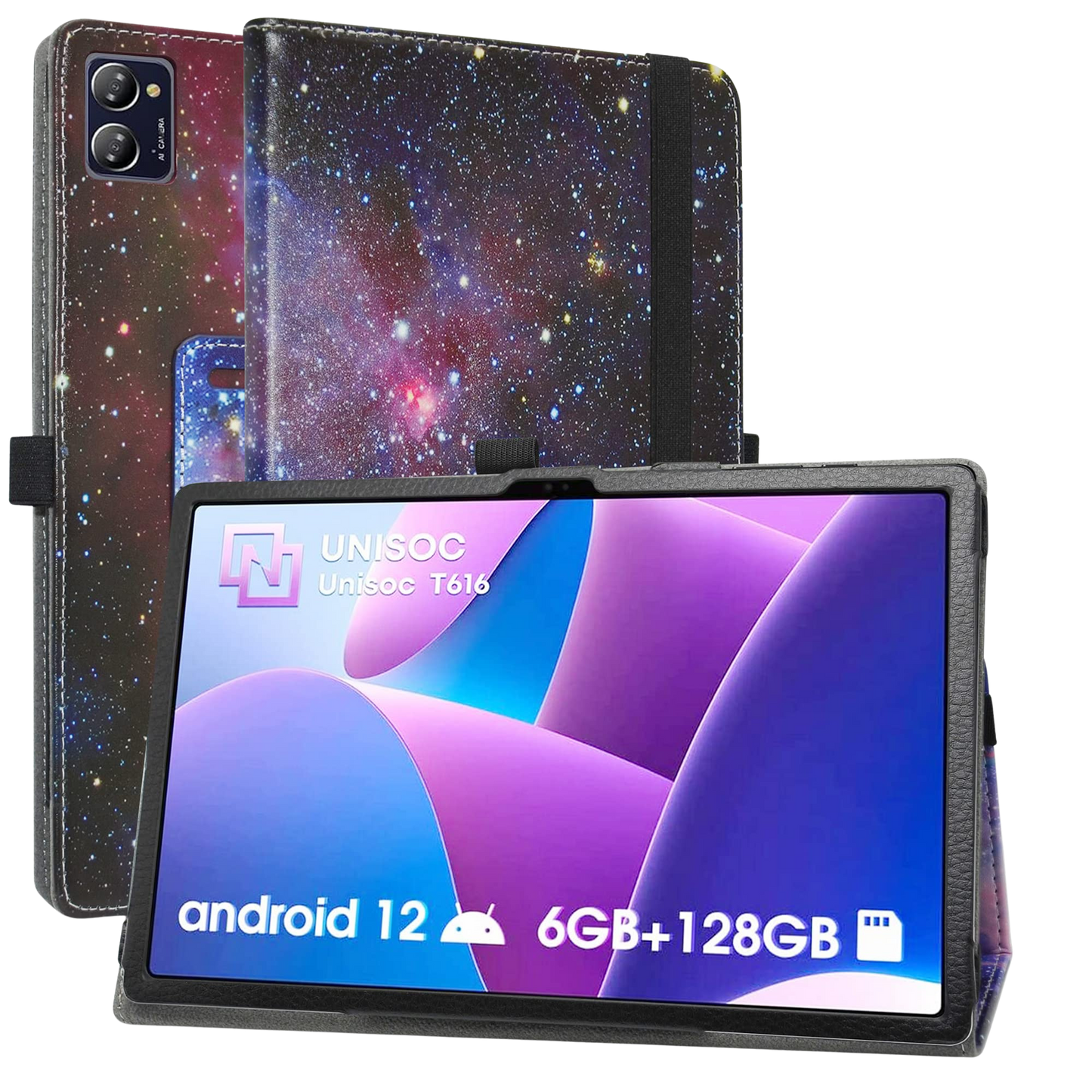 Ovitek za CHUWI HiPad XPro 10.51″ – tanka preklopna torbica sa stalkom, Svemir