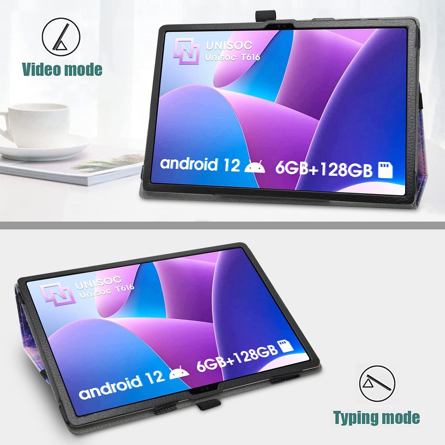 Ovitek za CHUWI HiPad XPro 10.51″ – tanka preklopna torbica sa stalkom, Svemir