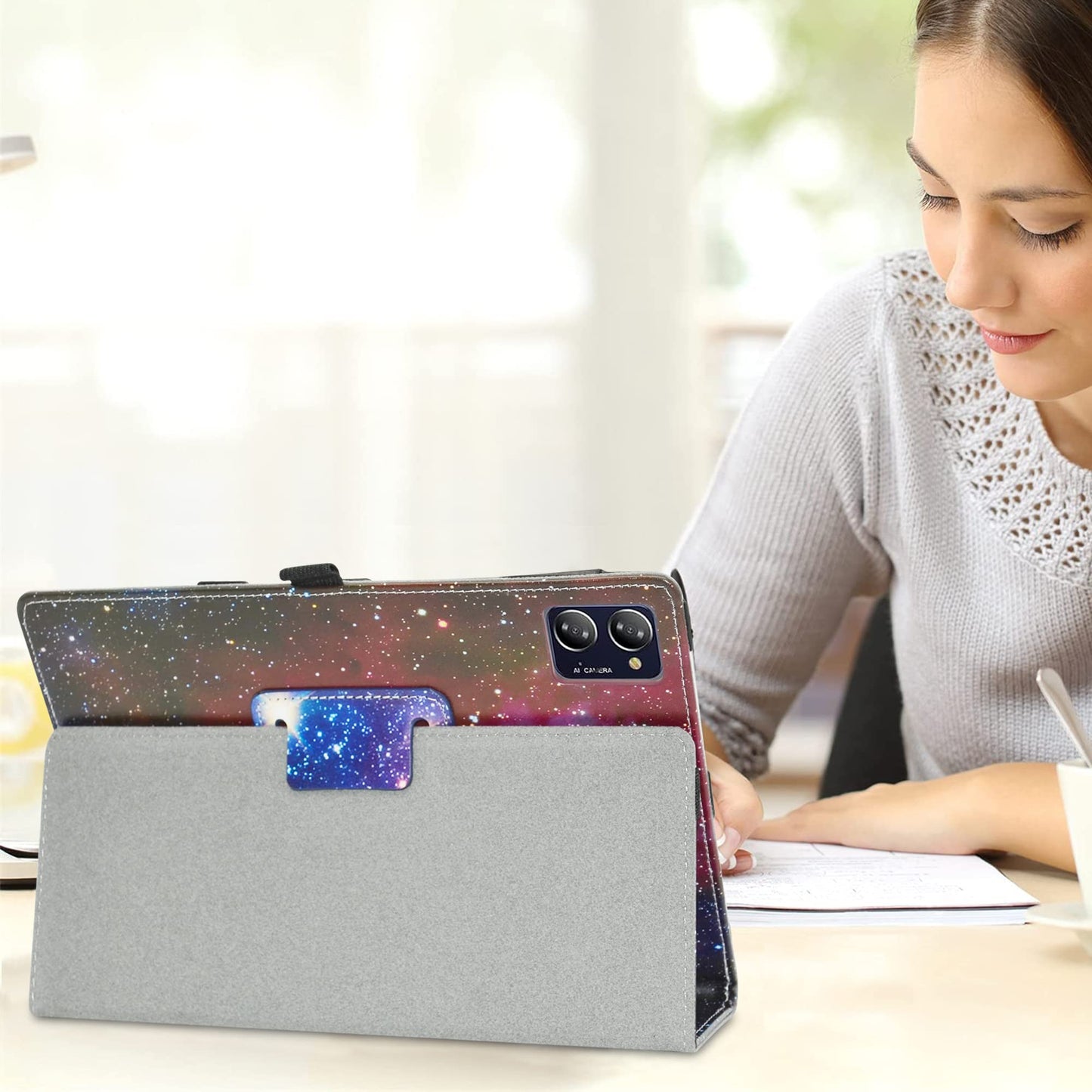 Ovitek za CHUWI HiPad XPro 10.51″ – tanka preklopna torbica sa stalkom, Svemir
