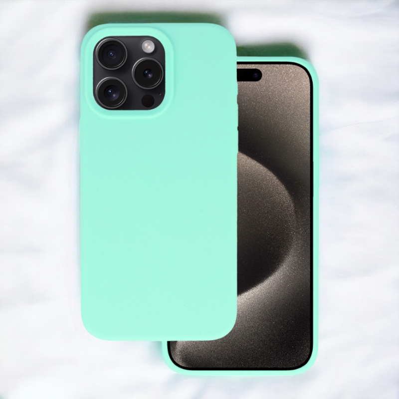 Silikonski ovitek "Soft Lite" za iPhone 15 Pro – Infostyle – Svetlo modra / Silikon
