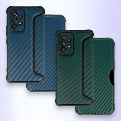 Preklopna torbica "razor" za Samsung Galaxy A33 5G – Infostyle – Temno zelena / Ekološko usnje + TPU silikon