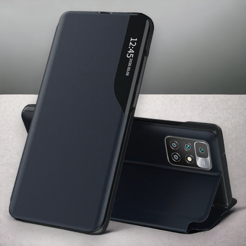 Pametna preklopna torbica za Xiaomi Redmi 10 – Infostyle – Rdeča / Ekološko usnje + PC