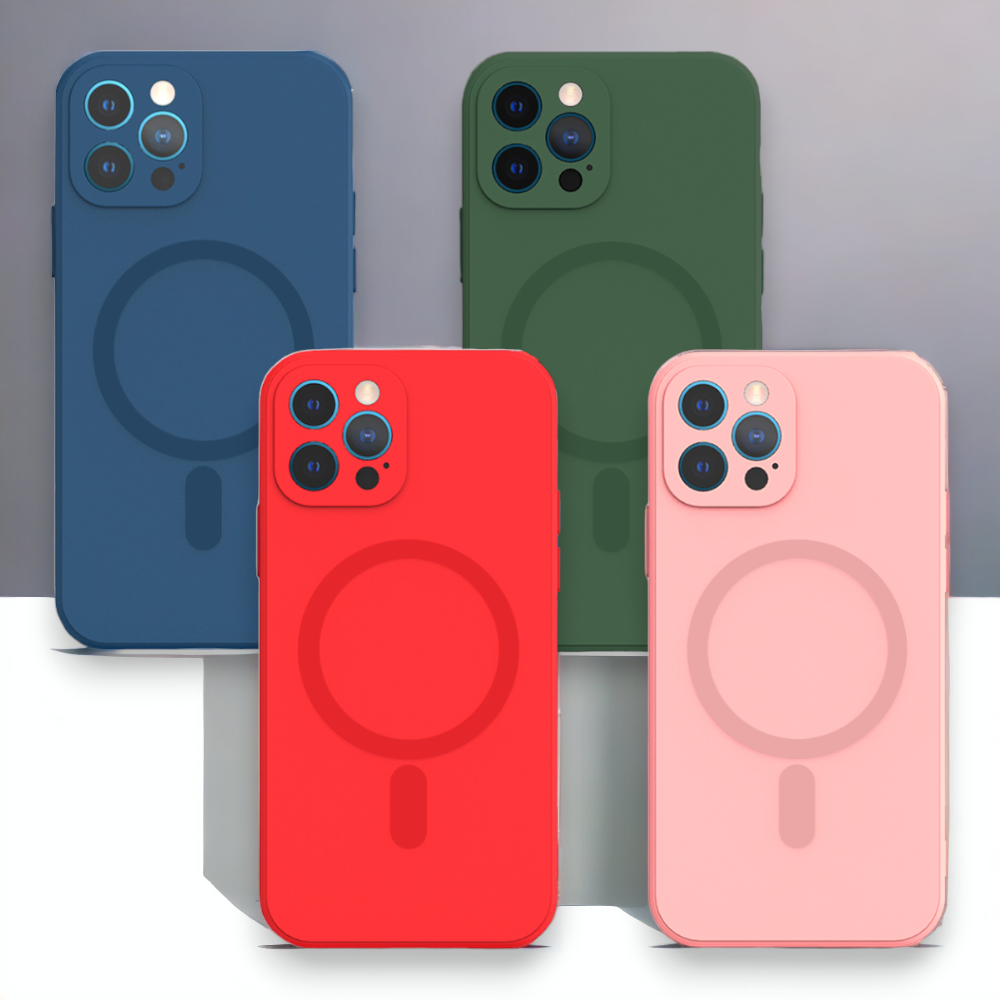 Silikonski ovitek "Protect MagSilicone" za iPhone 14 Pro Max s tehnologijo MagSafe – Tel Protect – Temno modra / Silikon
