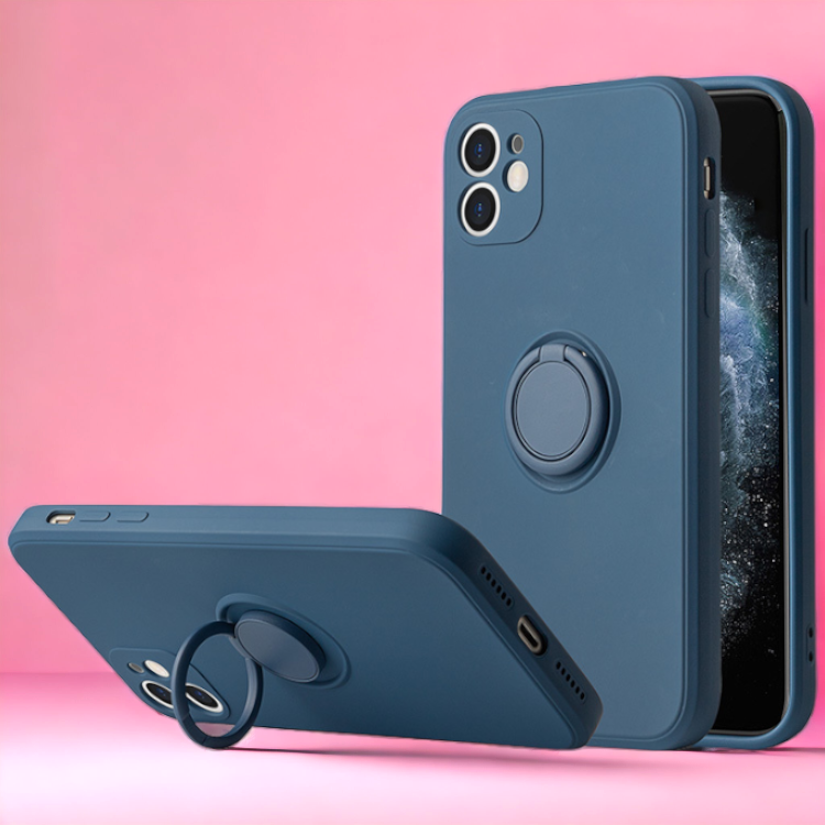 Silikonski ovitek "Silicone Ring" z držalom za Xiaomi Redmi Note 10 – Vennus – Zelena / TPU silikon
