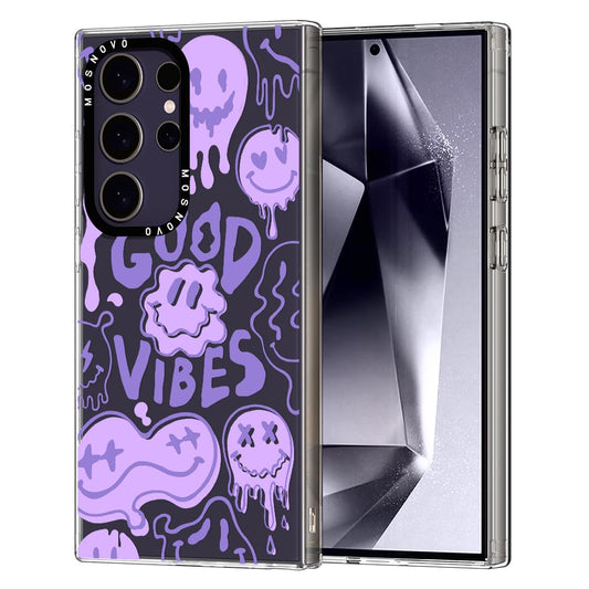 Ovitek MOSNOVO za Samsung Galaxy S24 Ultra Good Vibes, živahen dizajn z zaščito telefona pred praskami in udarci