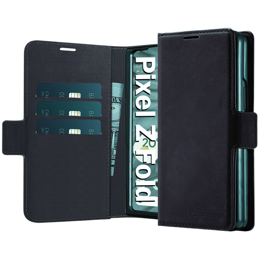 Neivi ovitek za Google Pixel Fold – premium flip etui z magnetom, črn