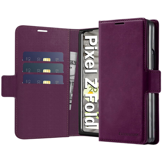 Neivi ovitek za Google Pixel Fold – premium flip etui z magnetom, vijolična
