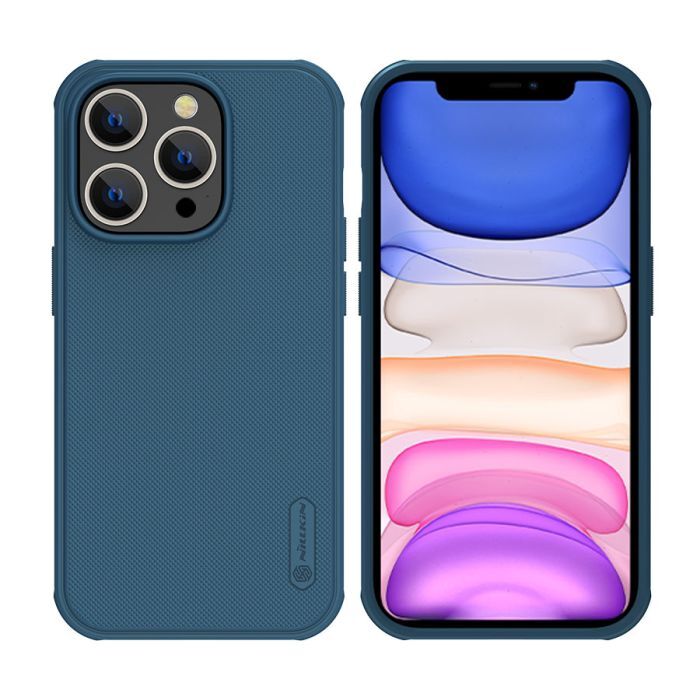 Ovitek "Nillkin Super Frosted Shield Pro" za iPhone 14 Pro Max - modra