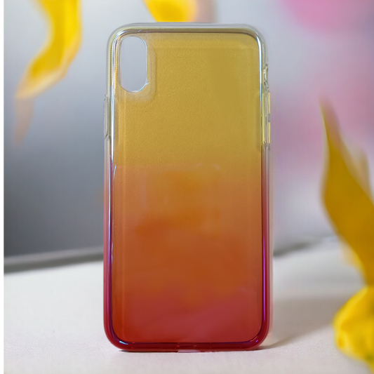 Silikonski ovitek "Ombre" za iPhone X/XS – Infostyle – Rumena / Silikon