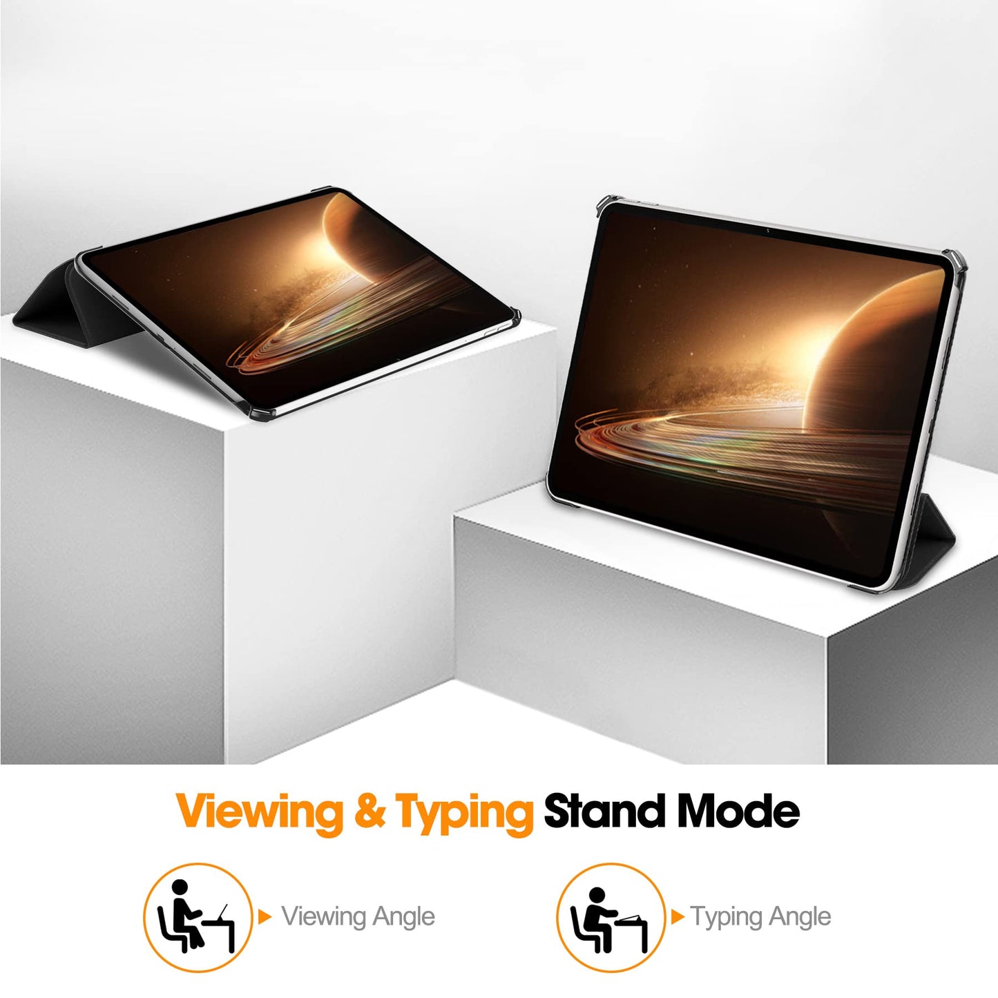 Maska za OPPO Pad 2 (2023) 11.61″ – tanka preklopna futrola sa stalkom, crna