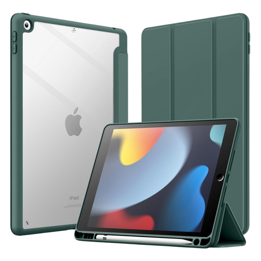 JETech maska za iPad 9,7" (2018/2017) s držačem za olovku – tamnozelena