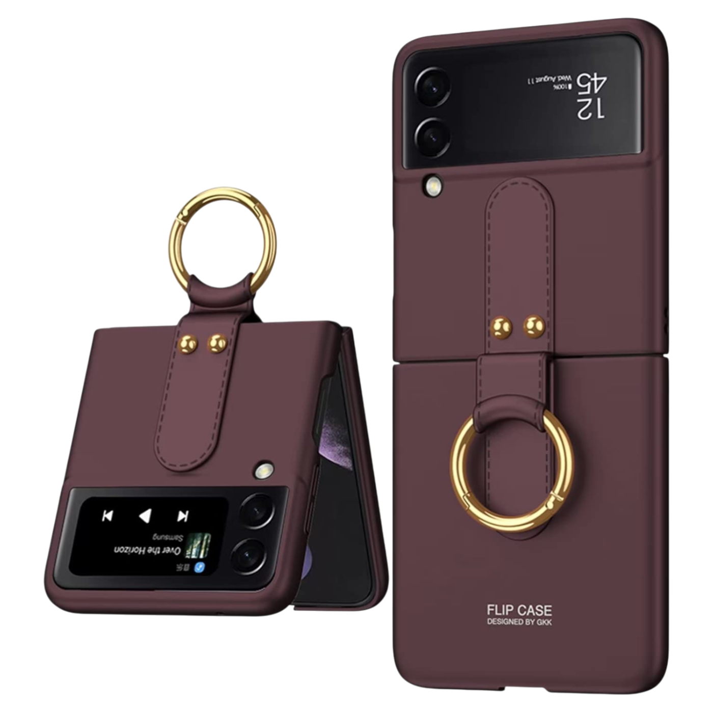 Magnetni ovitek bordo za Samsung Galaxy Z Flip4 – zaščitni etui