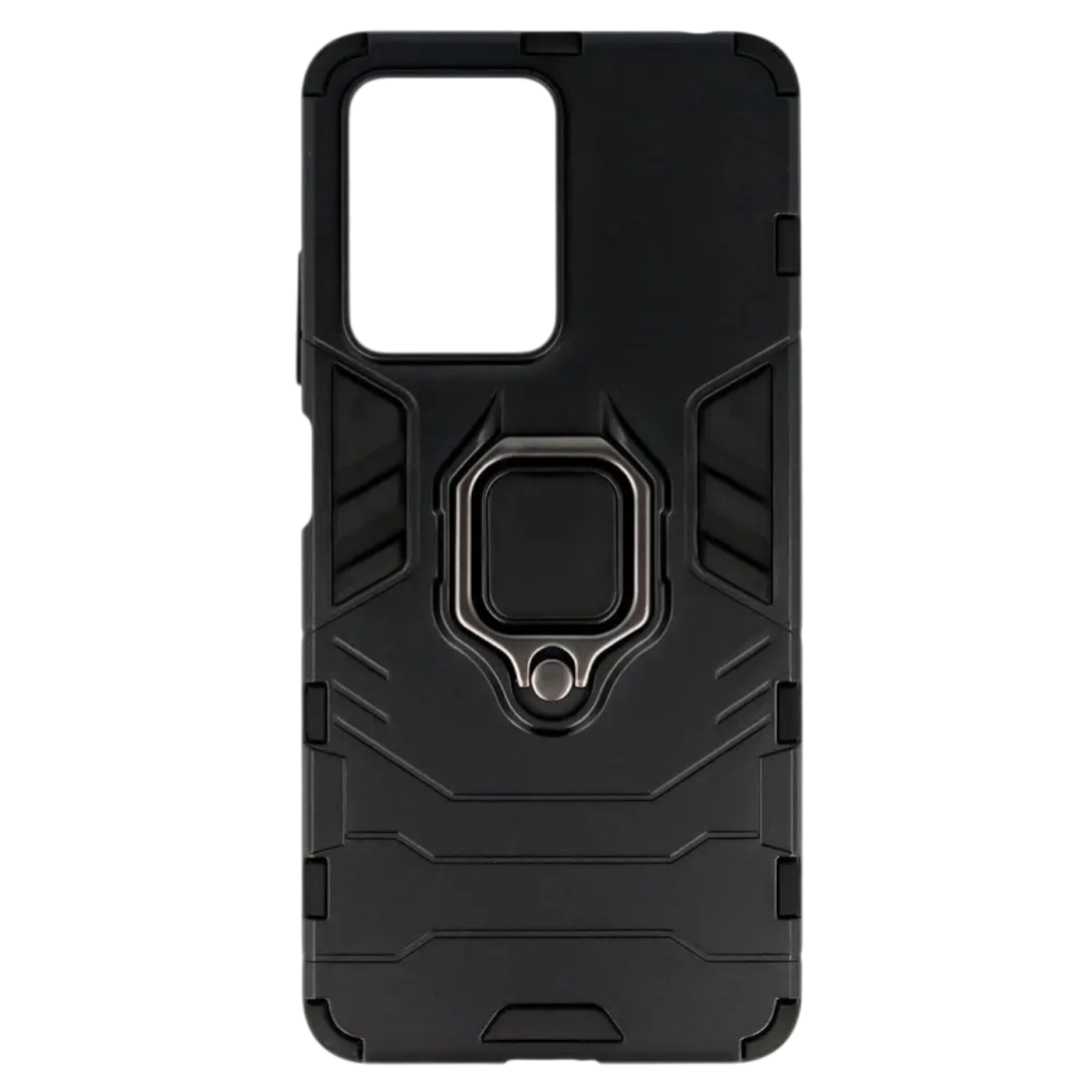 Črn ovitek Ring za Oppo Realme V13 5G – zaščitni ovitek z obročem

