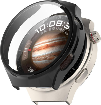 Zaštitna maska s kaljenim staklom za Huawei Watch 4 Pro – crna