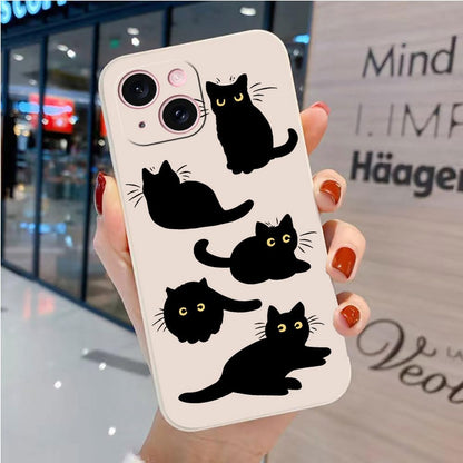 Slatka maskica za iPhone 15 Pro – bijela mekana TPU maskica s motivom crtanih životinja