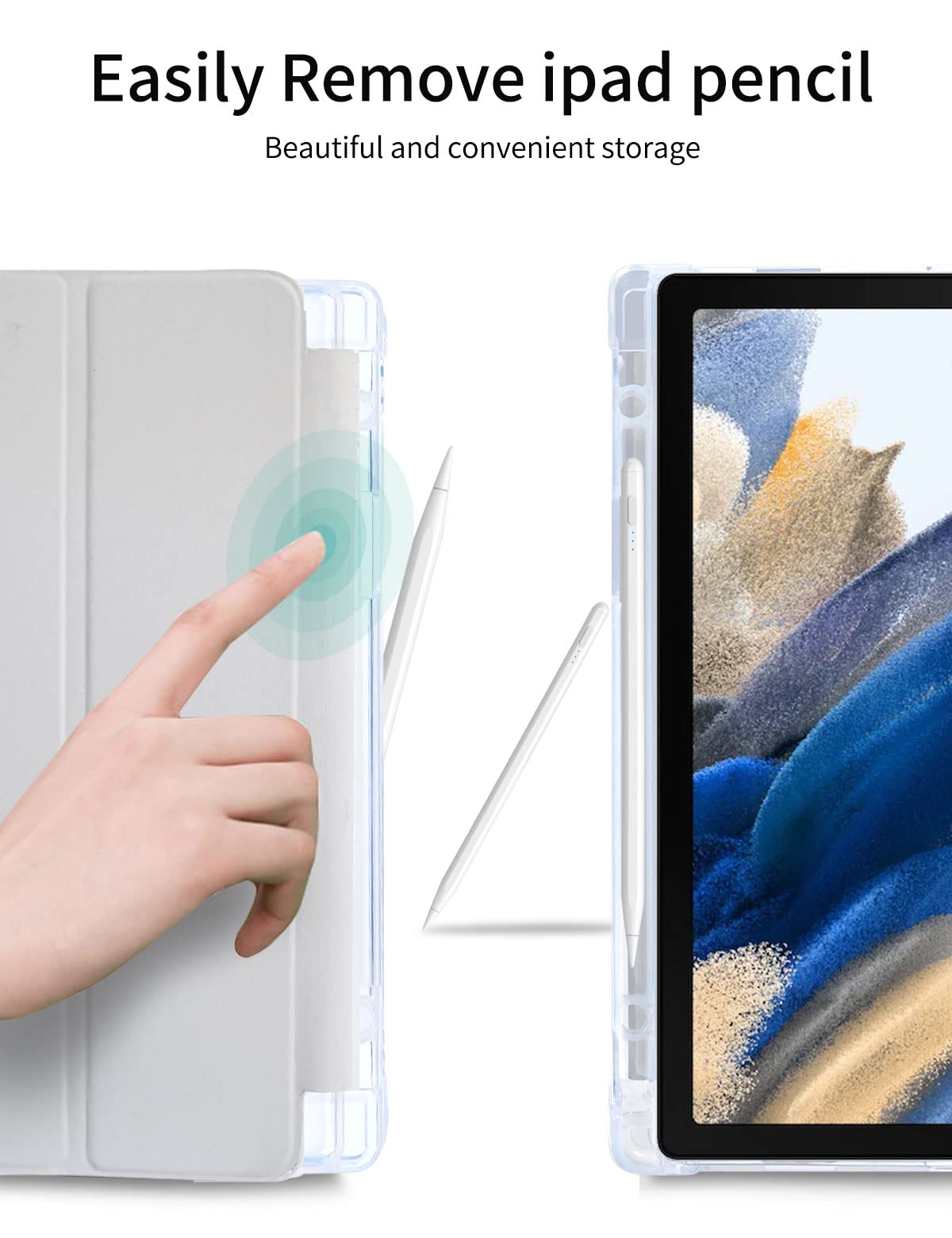 Ovitek za Samsung Galaxy Tab A8 10.5 (2021/2022) – Držalo za Pisalo, Trojno Zložljivo Stojalo, Mandala Geometrijski Vzorec