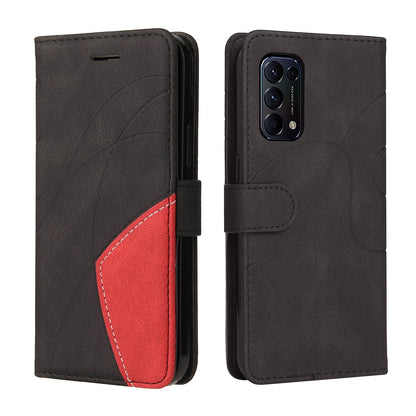 Preklopna torbica Oppo Reno5 z režami za kartice črna