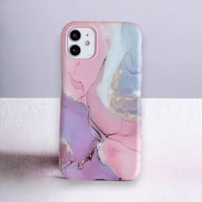 Silikonski ovitek "Marble" za iPhone 14 – Infostyle – Pastelno vijolična / TPU silikon