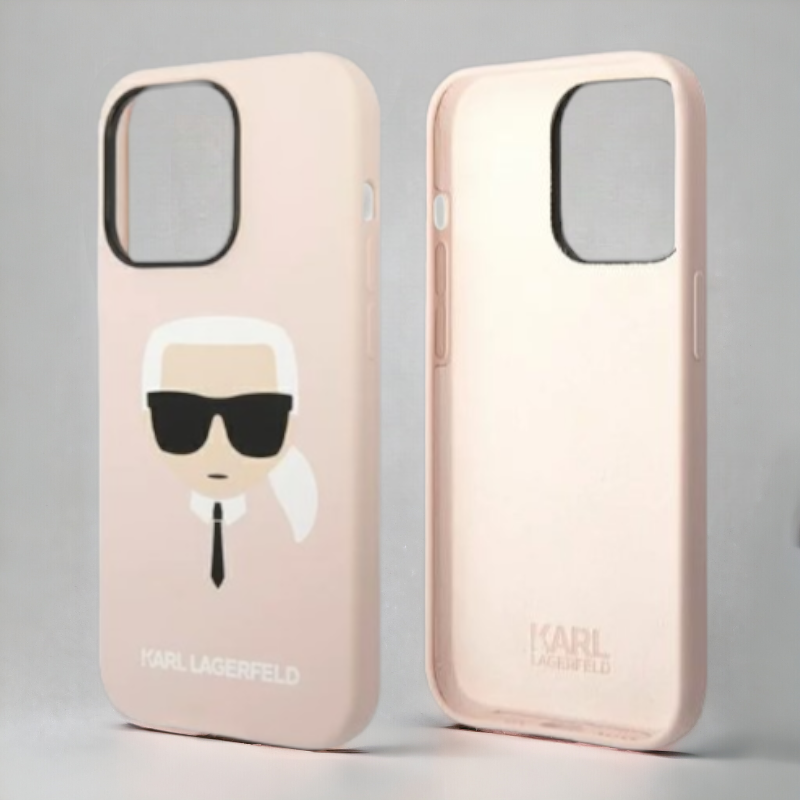 Ovitek Karl Lagerfeld "Karl's Head - pink " za iPhone 13/14/15 (KLHCP14SSLKHLP)