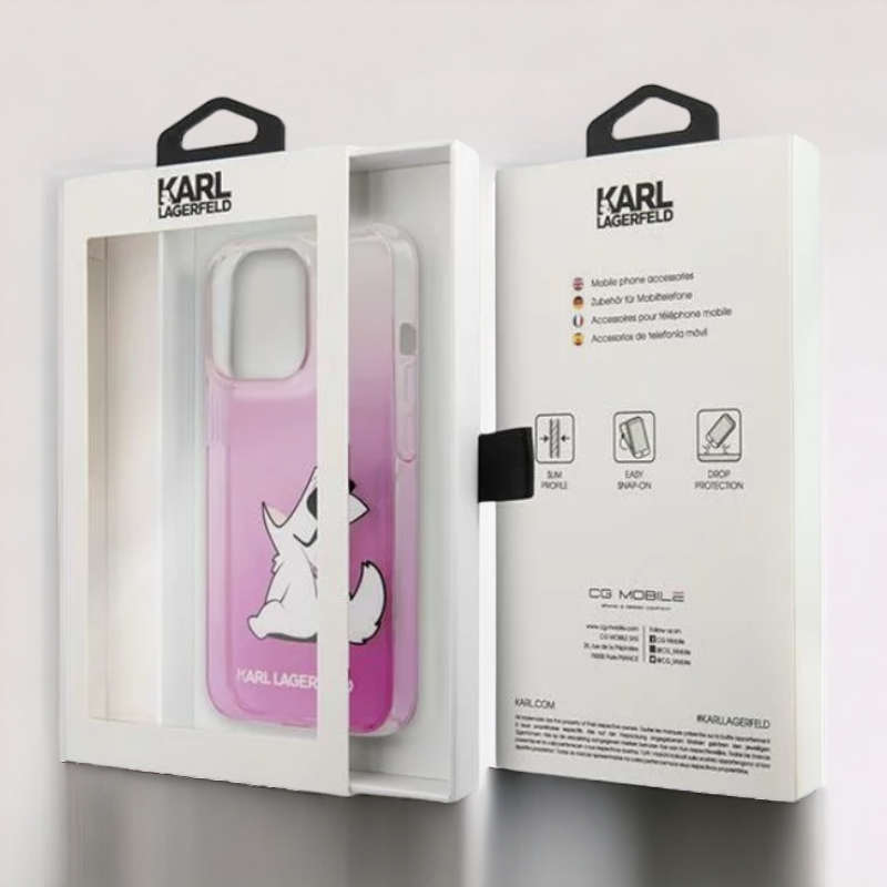 Ovitek Karl Lagerfeld "Choupette - Pink" za iPhone 14 Pro (KLHCP14LCFNRCPI)