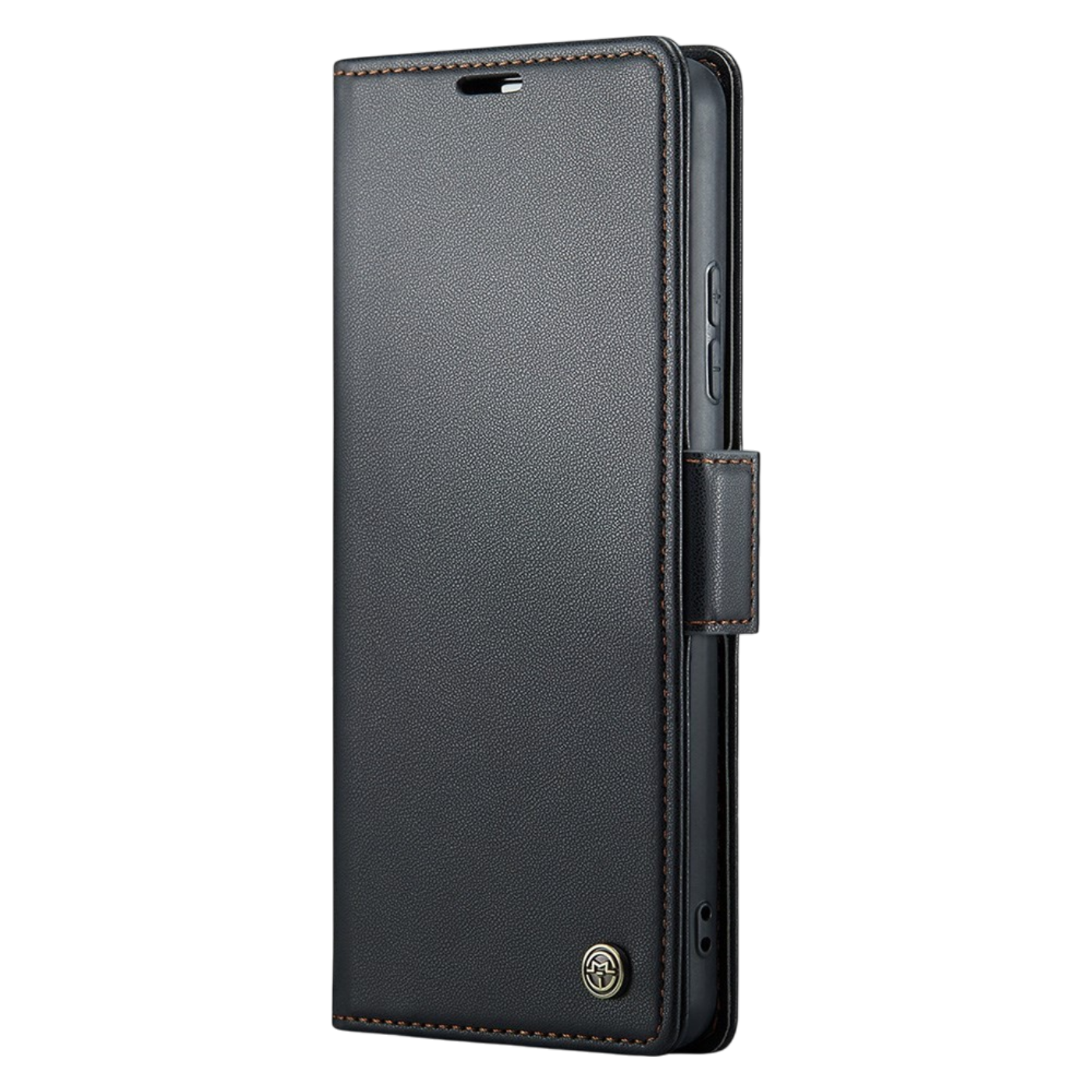 Preklopna torbica za iPhone 14 črna zaščitni etui z magnetnim zapiranjem in prostorom za kartice