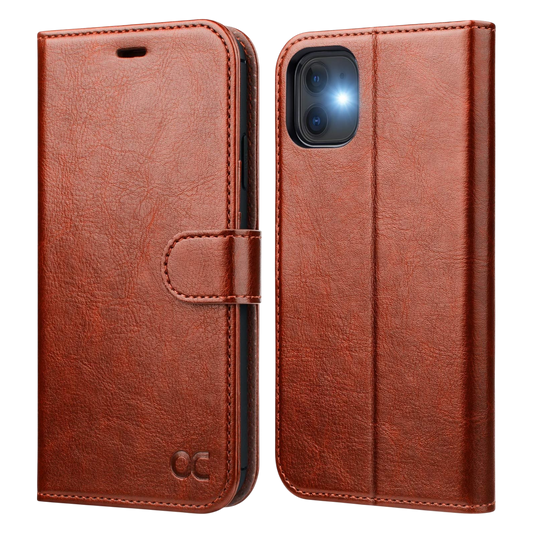 Preklopna torbica OCASE za iPhone 15 Pro z režami za kartice in magnetnim zapiranjem