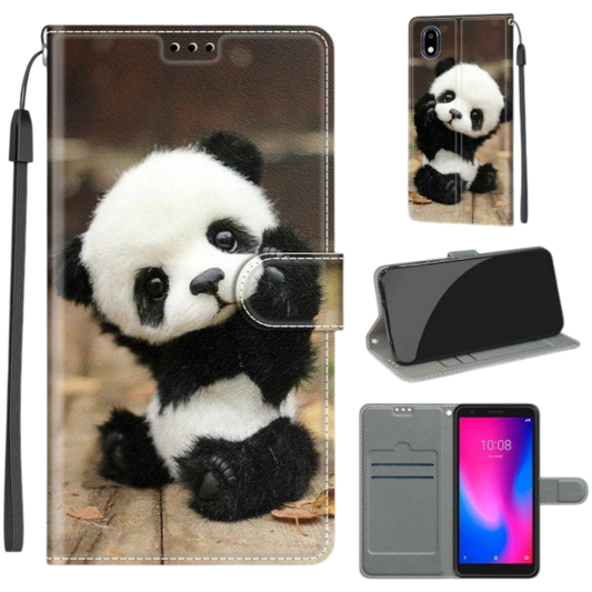 Preklopna torbica Panda za ZTE Blade A3 2020 – zaščitni etui z motivom pande