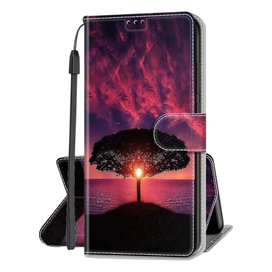 Preklopna torbica Tree Sun za iPhone 6 6s zaščitni etui z motivom drevesa
