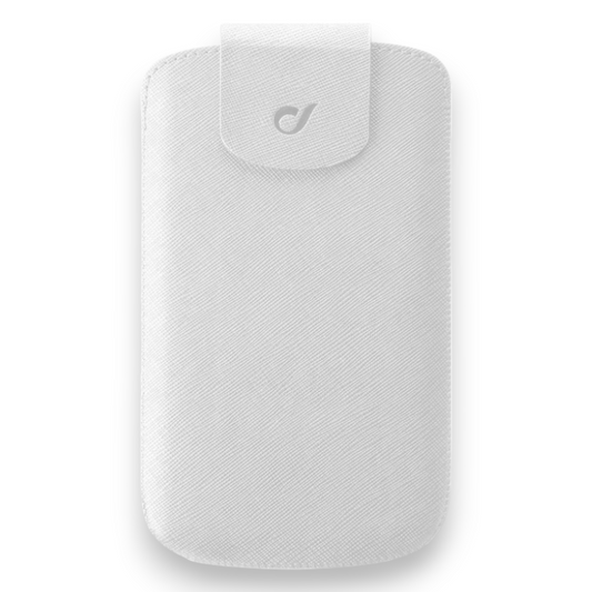 Univerzalna torbica "Prestige XL" za pametne telefone velikost do 4.2" – Cellularline – Bela / PU usnje + mikrovlakna