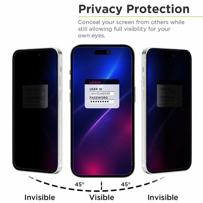 Zaščitno steklo privacy + zaščita za kamero za iPhone 15 Pro Max – Infostyle