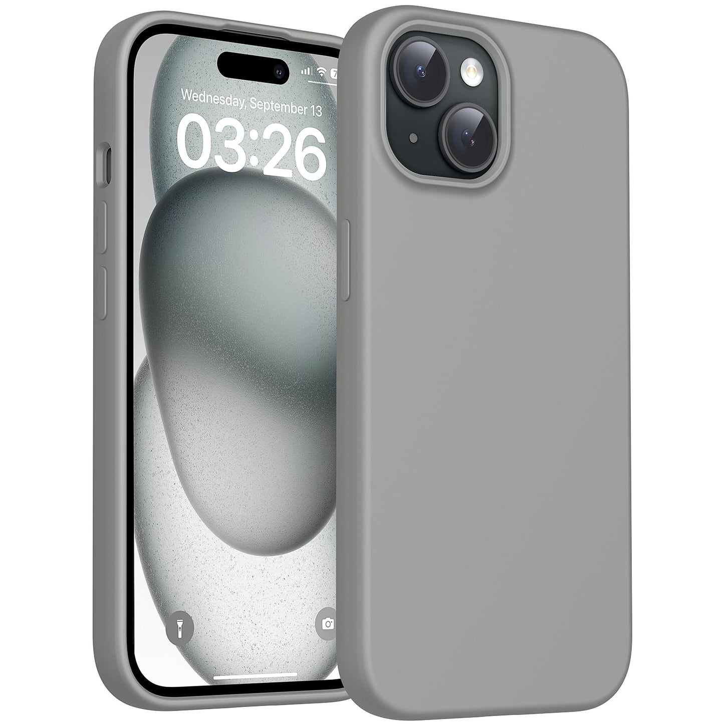 TOCOLsilikonskiovitekza iPhone15-titanovosiva+2stekli
