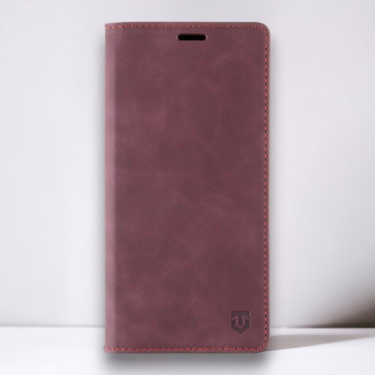 Preklopna torbica Tactical "XProof Pro" za Realme C21Y - bordo rdeča – Rdeča / Umetno usnje + PC