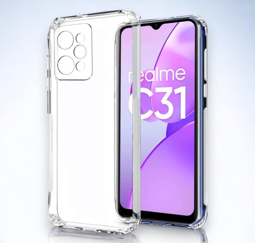 Silikonski ovitek "Antishock" za Realme C31 (0.5 mm) - Transparent – Infostyle – Prozorna / TPU silikon