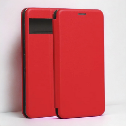 Preklopna torbica "Magnetic" za Google Pixel 7 – Beline – Črna / Ekološko usnje + TPU silikon
